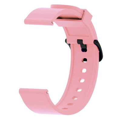 Correia Universal Silicona 20mm para Smartwatch Xiaomi/Amazfit/Samsung/Huawei/Realme/Ticwatch - CROCOCASE - Rosa