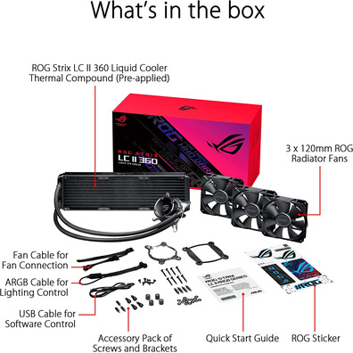 Refrigeración Luxo Asus RoG Strix LC II 360 Intel/AMD