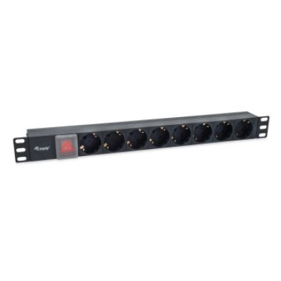 Regleta de alimentação Rack 19" 1U com 8 tomas interruptor IEC 14 cabo especial para SAI Equip