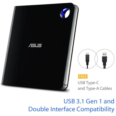 Reagrupabadora painel Blu-Ray Asus SBW-06D5H-U Negro