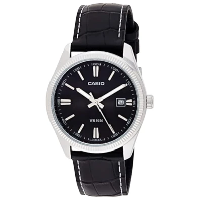 Relógio Casio MTP-1302PL-1AVEF Collection Men Analógico Negro