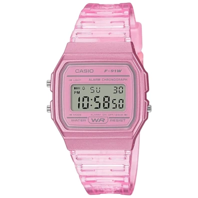 Casio Relógio Digital Rosa F-91WS-4EF Collection Women