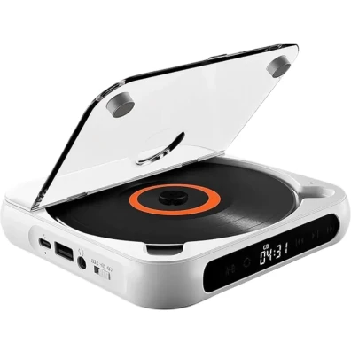 Leitor Estéreo Bluetooth CD Branco KC-918 Portátil