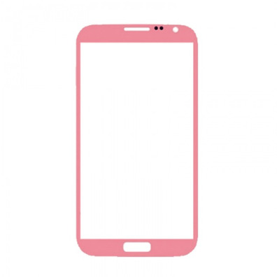 Reposto cristal frontal Samsung Galaxy Note 2 Rosa