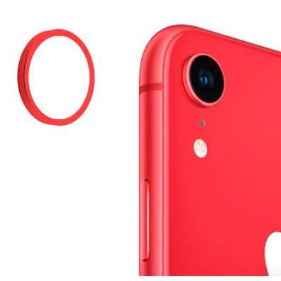 Reposto Cuberta de Metal Câmera Traseira - iPhone XR Vermelho