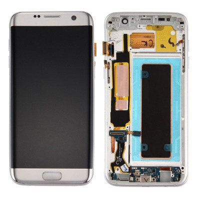 Reposição Tela Completa com Moldura Samsung Galaxy S7 Edge Prata