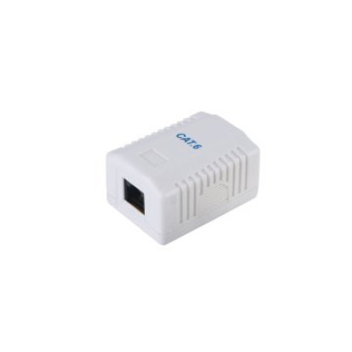 ROSETA DE SUPERFICIE RJ45 CATEGORIA 6 1 HEMBRA BLANCA - Marca EQUIP
