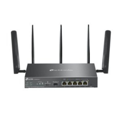 Router TP-LINK ER706W-4G Gigabit AX3000 VPN com Ranura NanoSIM 4G, 1P SFP, 5P RJ45 e Mesh WiFi Omada