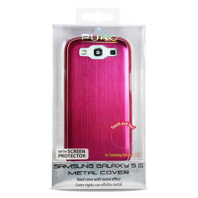 Carcaça Metálica Rosa para Samsung Galaxy S3 Puro