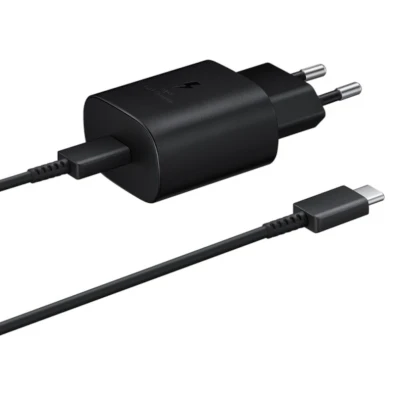 Carregador de Parede Samsung EP-TA800 25W USB Tipo-C Preto com Cabo USB-C