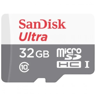 SanDisk MicroSD 32GB Ultra UHS-I + Adaptador Classe 10