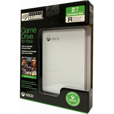 Seagate Game Drive 2 TB Branco Xbox One / Xbox Series X/S