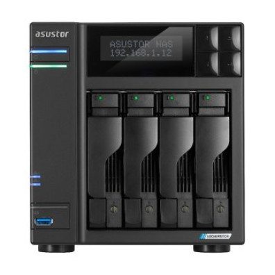 Servidor NAS Asustor Lockerstor AS6704T - 4 Bahias 3.5" 4 x M.2 NVMe Celeron N5105 Quad Jasper Lake 2