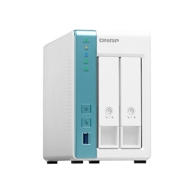 Assentos NAS QNAP Desktop 2BAY NAS 1GB RAM 1GbE