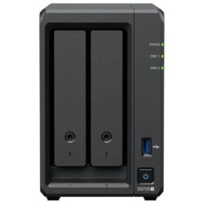 Servidor NAS Synology DS725+ - 2 Bahias, 4GB RAM, RAID JBOD,0,1,5,6,10