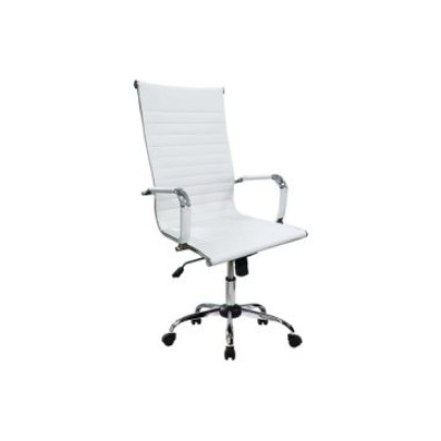 Cadeira de escritório Equip Respaldo Alto Branco PU Alta Qualidade - Ergonómica