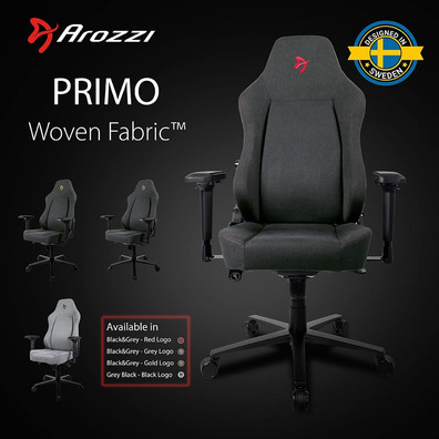 Silla Gaming Arozzi Primo Tecido Black-Red Logo