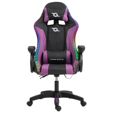 PowerGaming LED RGB Cadeira Preto e Lila
