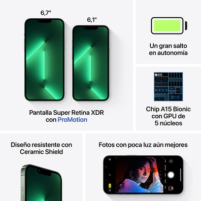 Smartphone Apple iPhone 13 Pro 512GB 6,1 '' 5G Verde Alpino