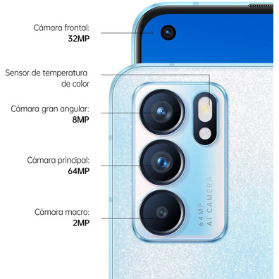 Smartphone Oppo Reno 6 5G 8GB/128GB 6,43 '' Artic Blue