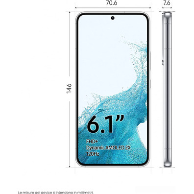 Smartphone Samsung Galaxy S22 S901B 8GB/128GB 6,1 '' 5G Blanco