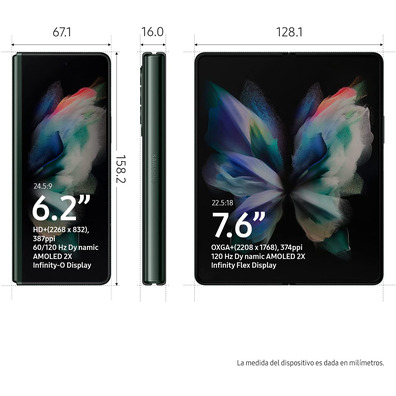 Smartphone Samsung Galaxy Z Fold3 12GB/512GB 7,6 " 5G Verde Simples