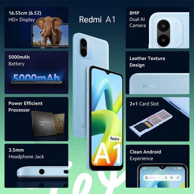 Smartphone Xiaomi Redmi A1 2GB/32GB 6,52 '' Azul Claro