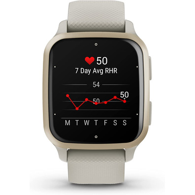 Smartwatch Garmin Venu SQ2 Music Edition 40mm GPS Oro Crema y Gris