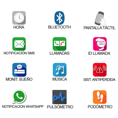 Smartwatch Leotec Bluetooth pulso branco