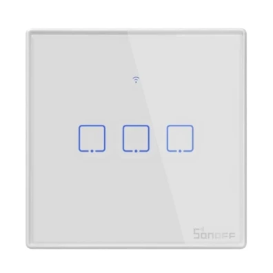 Sonoff T2EU3C-RF Interruptor Táctil Inteligente Programable 433MHz 3 Botões
