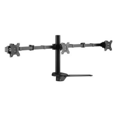 SOPORTE DE MESA COM BASE EQUIP 650125 - Suporte para 3 Telas 13"-27", Duplo Brazo, VESA Standard Até 8KG
