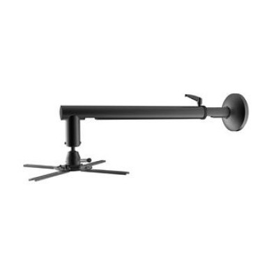 SOPORTE DE PROYECTOR EQUIP DE PARED - 360o ROTAÇÃO, 20o INCLINAÇÃO, 30KG - NEGRO