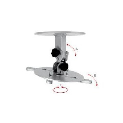 Techo para Projetor OMB Monoprojector - Suporte Orientável +-30o, Giro 360o, 15kg - Prata