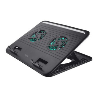 Base de Refrigeração Trust Cyclone com 2 Ventiladores | Suporte para Portátil de até 16"