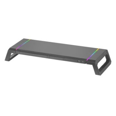 Suporte de Sobremesa Mars Gaming MGS-ONE Black - Ajustável para 1 Ecrã - 3 Tamanhos - USB 2.0 E