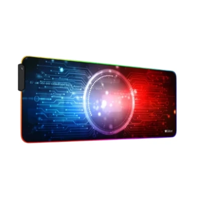 Alfombrilla Subblim Chip LED RGB 9 Cores Preto