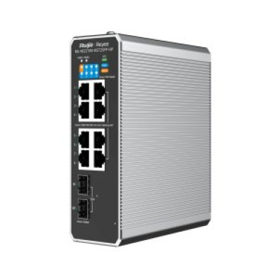 Comutador Gerível L2 Ruijie RG-NIS2100-8GT2SFP-HP - 8 Portos RJ45 Gb - 2 Portos SFP GE - 8 Portos PoE 300W - Gerir em Nube