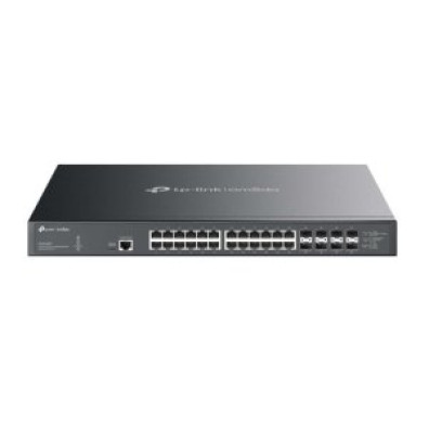 Switch Gerível L2+ TP-Link SX3832MPP 24x10Gbps PoE++ 8xSFP10Gb 770W APP OMADA Metálico Enrackable