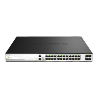 Switch Gerenciador D-Link DXS-3130-28P Stackable Multigigabit L3 POE++ 24PX10G 4PX10/25G SFP28P