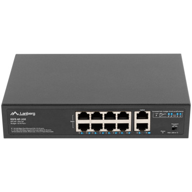 Switch LANBERG 10 Portos RSFE-8P-2GE-120