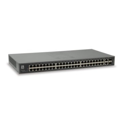 Switch Level One - Switch Ethernet Fast de 50 Portos, 2 Combo Gigabit SFP/RJ45