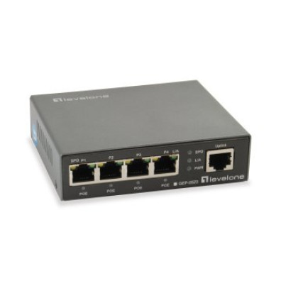 Switch Level One GEP-0523 Não Gerir 5P 10/100/1000 4P PoE Plus 60W