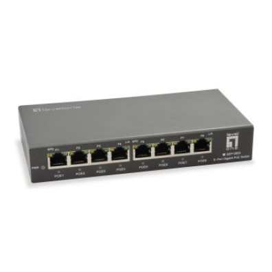 SWITCH LEVEL ONE GEP-0823 8 Portos 10/100/1000 POE 120W