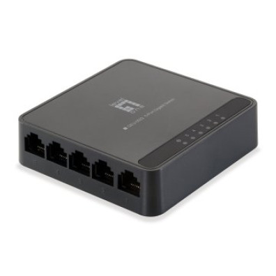 Switch Level One Gigabit No Gestão 5 Portos 10/100/1000 - Modelo GEU-0522