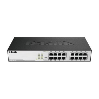 Switch Não Gerível D-Link DGS-1016D 16P Giga Sobremesa Kit de Instalação Rack 19"