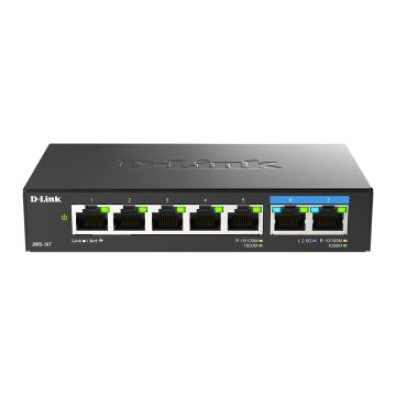 Switch Não Gerível D-Link DMS-107 5P Giga+ 2P 2.5G Sobremesa No Rack