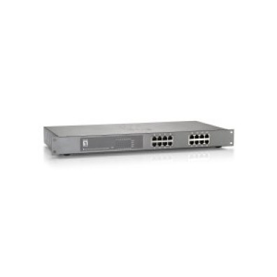 Switch Não Gerível Level One 16P 16xPoE 100Mb 500W Carcasa Metálica