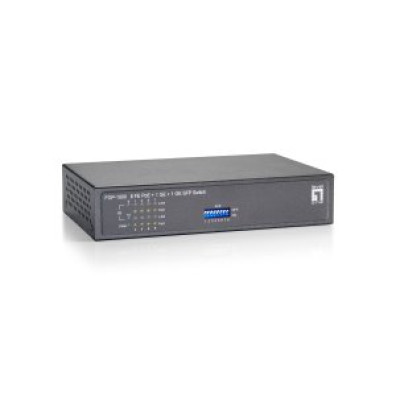Switch Não Gerível Level One 10P 8xPoE 1xGb 1xGb SFP 100Mb 120W Carcasa Metálica