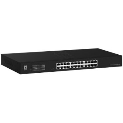 Switch Não Gerível LevelOne GEU-2431 24P Gigabit Dip Modo Rack 19" Carcasa Metal
