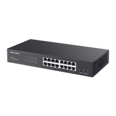 Comutador não administrável Mercusys MS116GS 16P 16xRJ45 1Gbps com caixa metálica enrackable